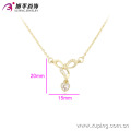Xuping 14K chapado en oro colgante de cristal, collares de cadena corta joyas para mujeres